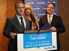Health Minister Cameron Friesen announces a $5.3-million investment last Thursday, which is meant to allow more hip and knee replacements, as well as additional cataract surgeries.
