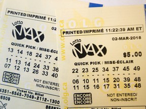 A Lotto Max ticket.