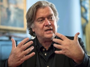 Steve Bannon, U.S. President Donald Trump's former chief strategist, debated the issue of populism in society with conservative commentator David Frum in Toronto last week.