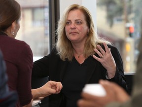 Jenny Motkaluk sits down to talk about her mayoral run at an Academy Road coffee shop on Thursday, Oct. 25, the morning after she was defeated by incumbent Brian Bowman.