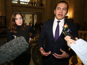 Manitoba NDP Leader Wab Kinew committed to an equal partnership with municipalities at AMM’s annual convention Tuesday.