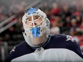Goaltender Laurent Brossoit has enjoyed a terrific start to his career with the Winnipeg Jets. (GETTY IMAGES FILE)