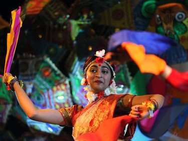 A dancer performs during a cultural performance as part of Bengali New Year 1425 celebrations, held at the West End Cultural Centre in Winnipeg on Sun., May 13, 2018. Kevin King/Winnipeg Sun/Postmedia Network