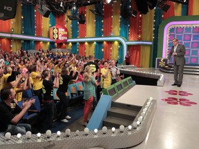 In this March 12, 2012 file photo, "The Price is Right" host Drew Carey speaks during a taping of the show in Los Angeles.