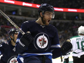 Jets centre Adam Lowry returns to the lineup tonight after sitting out a pair on suspension.