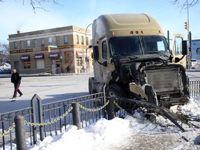 Police are investigating a series of motor vehicle crashes in the vicinity of Selkirk Avenue between Main Street and Salter Street. A damaged semi struck a fence at a coffee shop at Selkirk and Salter, other damaged vehicles were in the area Friday.