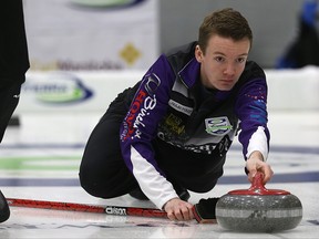 Manitoba's J.T. Ryan is 2-0 after Day 1, Saturday at the Canadian junior curling nationals in Prince Albert, Sask.