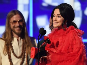 Kacey Musgraves accepts the award for Album Of The Year for "Golden Hour" onstage during the 61st Annual Grammy Awards on February 10, 2019, in Los Angeles.