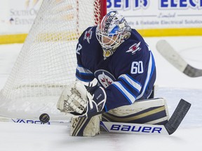 Mikhail Berdin kicked out 19-of-22 shots in Manitoba Moose's 3-1 loss to Laval on Saturday.
