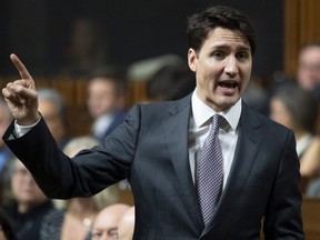 Prime Minister Justin Trudeau responds to a question during Question Period in the House of Commons in Ottawa, Wednesday, Feb. 6, 2019.