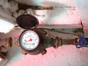 A water meter in Winnipeg.  Frozen and burst water pipes were a problem in Winnipeg during the recent extreme cold.  Friday, February 01/2019 Winnipeg Sun/Chris Procaylo/stf