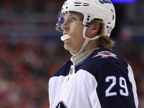 Jets young sniper Patrik Laine has not scored in 55 of the team’s 73 games.  Getty Images
