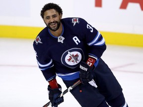 Winnipeg Jets' Dustin Byfuglien is expected back in the lineup on Saturday. (THE CANADIAN PRESS)