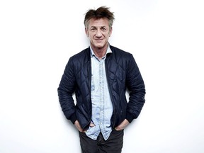 Author-activist Sean Penn poses for a portrait in New York to promote his novel "Bob Honey Who Just Do Stuff." Hollywood heavyweight Sean Penn will be directing a film in Winnipeg this summer.