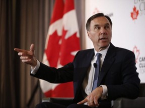 Liberal Finance Minister Bill Morneau speaks to a Toronto business breakfast crowd about the 2019 federal budget on Wednesday ,March 20, 2019. Jack Boland/Toronto Sun