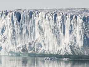 Ice is seen in Baffin Bay above the arctic circle from the Canadian Coast Guard icebreaker Louis S. St-Laurent Thursday, July 10, 2008. New research has uncovered powerful evidence linking sea ice in the Arctic to snow and rain across central North America.