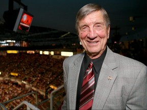 Detroit Red Wings legend Ted Lindsay at Joe Louis Arena. GETTY IMAGES