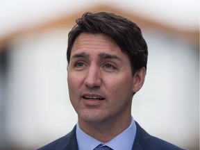 Prime Minister Justin Trudeau speaks during a post-budget housing announcement at a townhouse development in Maple Ridge, B.C., on Monday March 25, 2019.