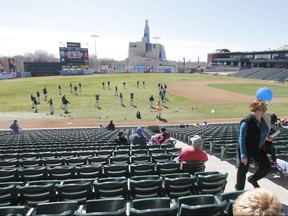 Goldeyes hosted an open house at Shaw Park in Winnipeg.  Saturday, May 4, 2013.