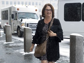 Independent MP Jane Philpott arrives at the West block of the Parliament buildings in Ottawa, Tuesday April 9, 2019.