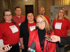 Michelle Gawronsky, president of the Manitoba Government and General Employees' Union, said civil servants are relieved their paycheques will arrive on time, following an interim supply vote on Monday, April 1, 2019. Gawronsky also challenged the provincial government to make changes that guarantee such financial delays can't happen in the future.
JOYANNE PURSAGA/Winnipeg Sun/Postmedia Network