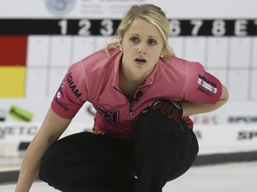 Jocelyn Peterman and curling partner Brett Gallant remain perfect after defeating Hong Kong at the 2019 world mixed doubles curling championship in Norway on Wednesday.