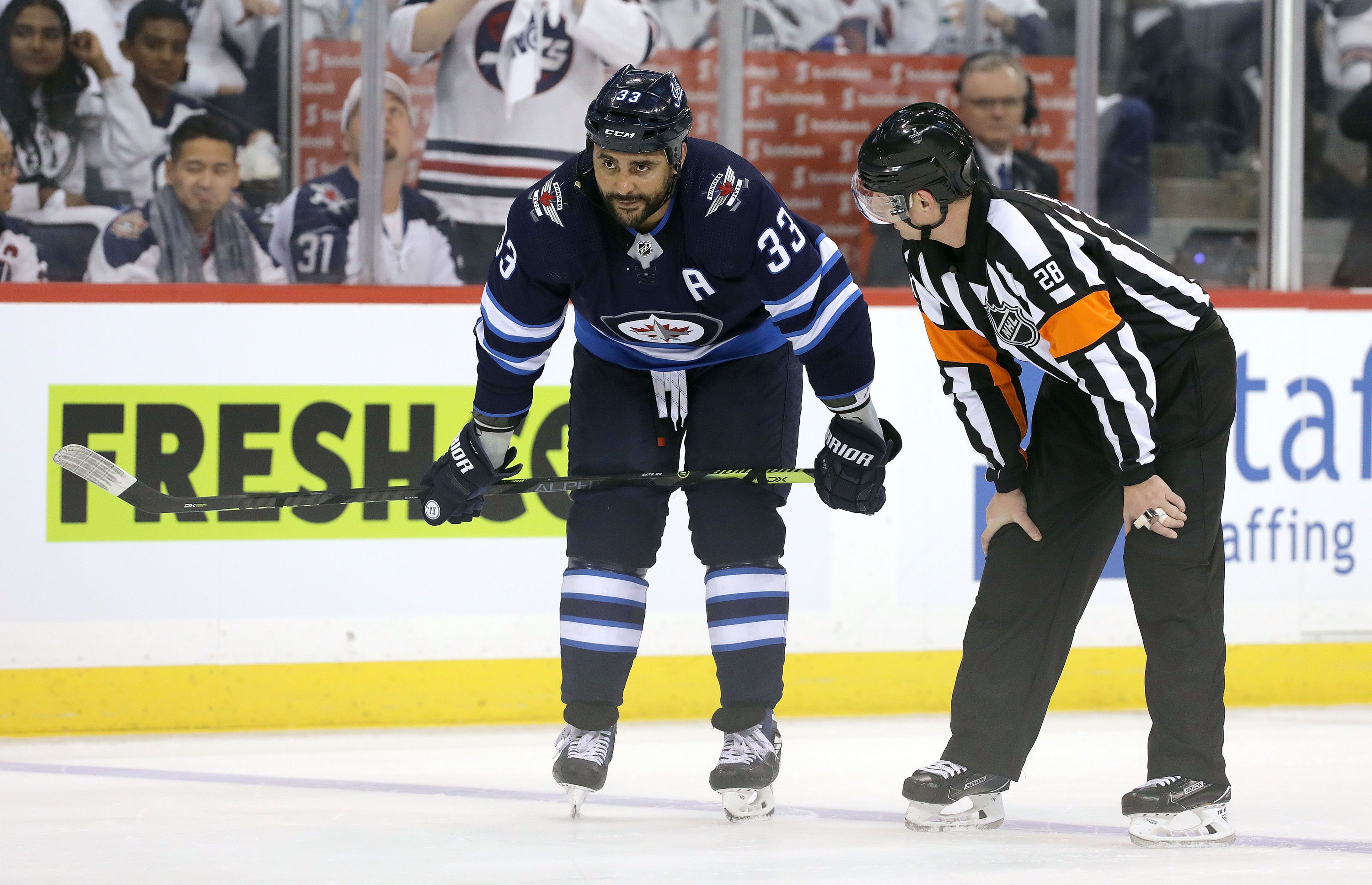 Winnipeg Jets' Dustin Byfuglien (33) on the second day of NHL