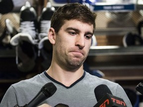 Toronto Maple Leaf John Tavares scrums at Leaf year end availability in Toronto on Thursday April 25, 2019. Craig Robertson/Toronto Sun