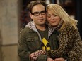 Johnny Galeck and Kaley Cuoco in a scene from The Big Bang Theory. (CBS)