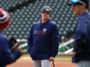 Goldeyes manager Rick Forney has been encouraged by his team’s defence, in less-than-ideal conditions.  (Kevin King/Winnipeg Sun)
