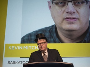 Kevin Mitchell, of the Saskatoon StarPheonix, is named Journalist of the Year during the National Newspaper Awards in Toronto on Friday, May 3, 2019.