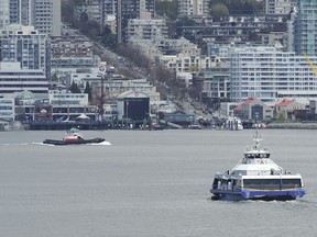 A seabus makes its way across Burrard Inlet Friday, April 29, 2011. (Jason Payne/Postmedia Network files)