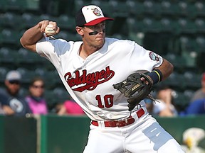 Goldeyes’ Wes Darvill drew a lead-off walk, stole second and scored the team’s first run in a productive sixth inning, but it wasn’t enough. (KEVIN KING/WINNIPEG SUN FILES)