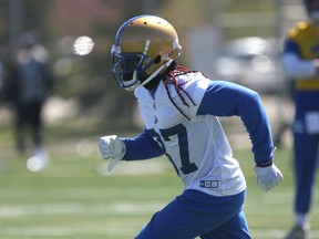 CFL Winnipeg Blue Bombers rookie camp participant Lucky Whitehead, in Winnipeg. Friday.