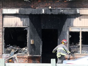 The scene of a fire on Selkirk Avenue on Friday that left two people dead.