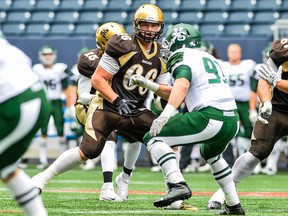 Zack Williams (66) playing for the University of Manitoba Bisons.
Jeff Miller photo