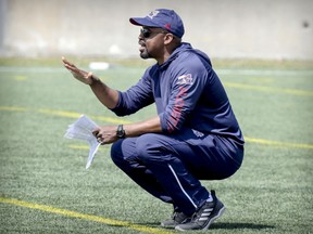 Khari Jones, who has been the team's offensive coordinator, added the head coaching duties Saturday, June 8, when the Alouettes announced the departure of Mike Sherman, who was beginning his second season as head coach.