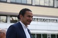 Standing in front of the Misericordia Health Centre in Winnipeg, Manitoba NDP leader Wab Kinew calls on the provincial government to enter a caretaker convention during an unofficial election period on June 23, 2019. Danton Unger/Postmedia