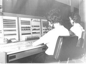 Operators working at Winnipeg's 999 emergency call centre in its early days.
Handout