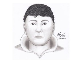 This is an RCMP sketch of the suspect in the adbuction of a 16-year-old girl near Landmark, Man., and police are seeking the public's assistance in identifying him.
Handout

The suspect is described as:

male, 18-22 years-old
clean-cut
approximately 5'8" with a medium build
light-brown complexion
thick and wavy black hair
round face