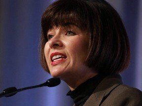Federal Minister of Health Ginette Petitpas Taylor speaks at a national conference on substance use and addiction in Calgary on Nov. 15, 2017.