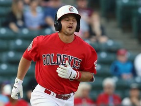 Shortstop Adrian Marin and the Winnipeg Goldeyes  take on the Cleburne Railroaders this weekend at Shaw Park. (Kevin King/Winnipeg Sun)