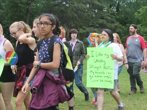 Hundreds of people to took to the streets in southern Manitoba for the Morden Pride Parade on Saturday, June 22. Lauren MacGill/Postmedia