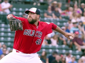 Mitchell Lambson of the Winnipeg Goldeyes. 
(DAN LeMOAL/Winnipeg Goldeyes files)