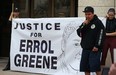 Tyler Harper raps a song during a vigil for Errol Greene outside the Winnipeg Remand Centre on the one-year anniversary of his death in custody on Mon., May 1, 2017. An inquest into the death of Greene, 26, was called in December while his widow, Rochelle Pranteau, is suing the province for failing to provide the necessities of life.  A Manitoba judge is calling for a full review of health care services at the Winnipeg Remand Centre, where an inmate died after suffering seizures. Provincial court judge Heather Pullan says nurses and correctional officers at the centre should be trained in how to handle seizures, and an independent body should be hired to review the centre's medical unit.
Kevin King/Winnipeg Sun/Postmedia Network