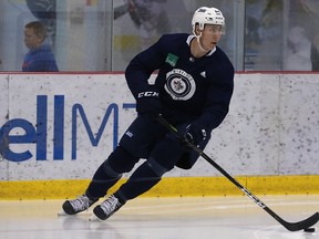 Logan Stanley at Winnipeg Jets development camp at Bell MTS Iceplex on Tues., June 26, 2018. Kevin King/Winnipeg Sun/Postmedia Network