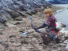 Ashquee Cosplay, aka Ashley Davis, as Link from the video game Legend of Zelda: Breath of the Wild. Ashquee is a guest at the third annual FanQuest at the Red River College Exchange District campus in Winnipeg on June 21-22, 2019.