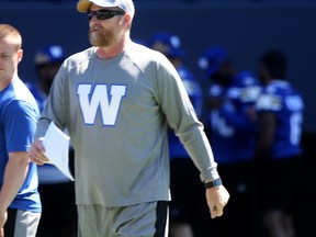 CFL Winnipeg Blue Bomber coach Mike "'Shea during team practice today. Wednesday, June 26/2019 Winnipeg Sun/Chris Procaylo/stf