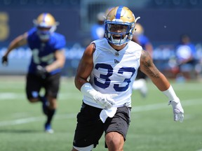 Blue Bombers running back Andrew Harris enters the week second in the CFL in rushing with 494 yards. 
(Kevin King/Winnipeg Sun Files)