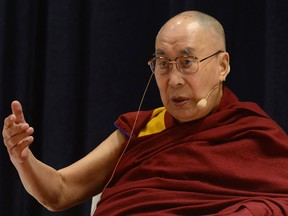 In this file photo taken on Dec. 12, 2018 exiled Tibetan spiritual leader the Dalai Lama addresses a seminar in Mumbai.